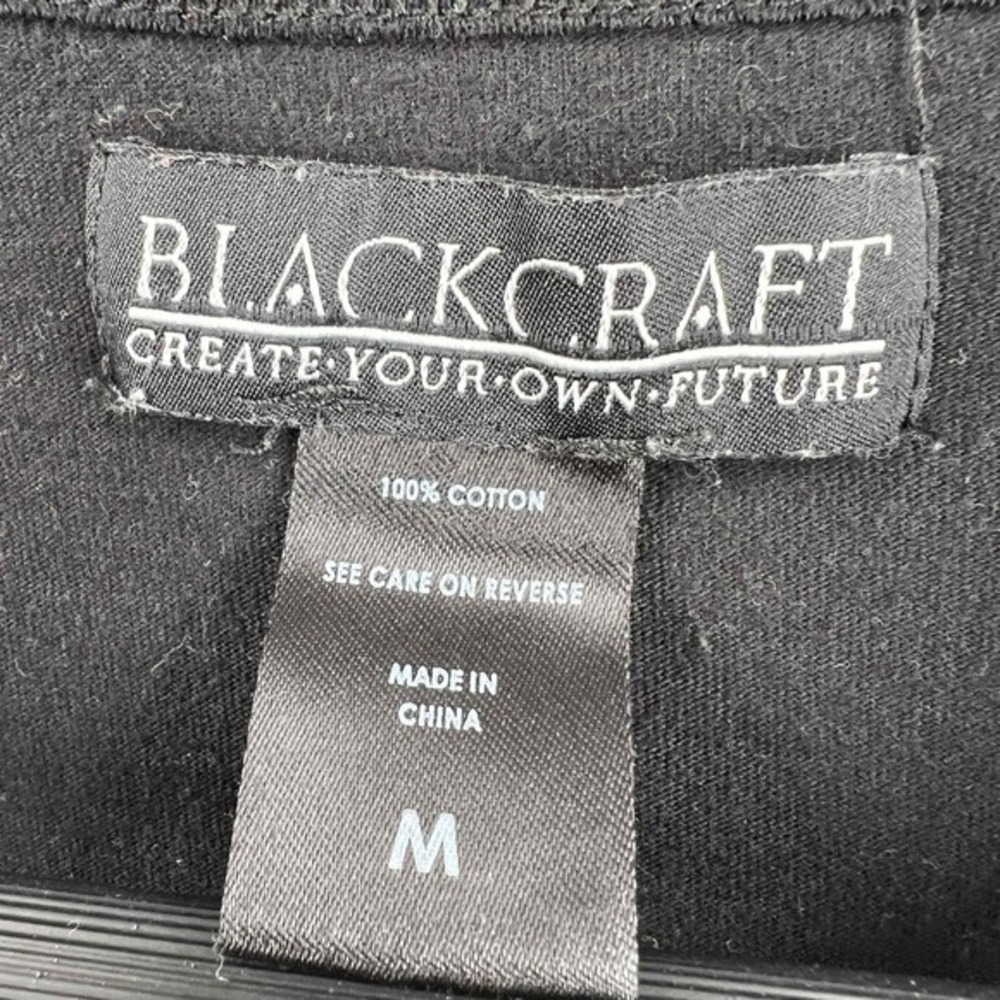 Blackcraft Black Dead Inside‎ Moth Raglan Goth T-Shirt Women’s Medium - Picture 4 of 4